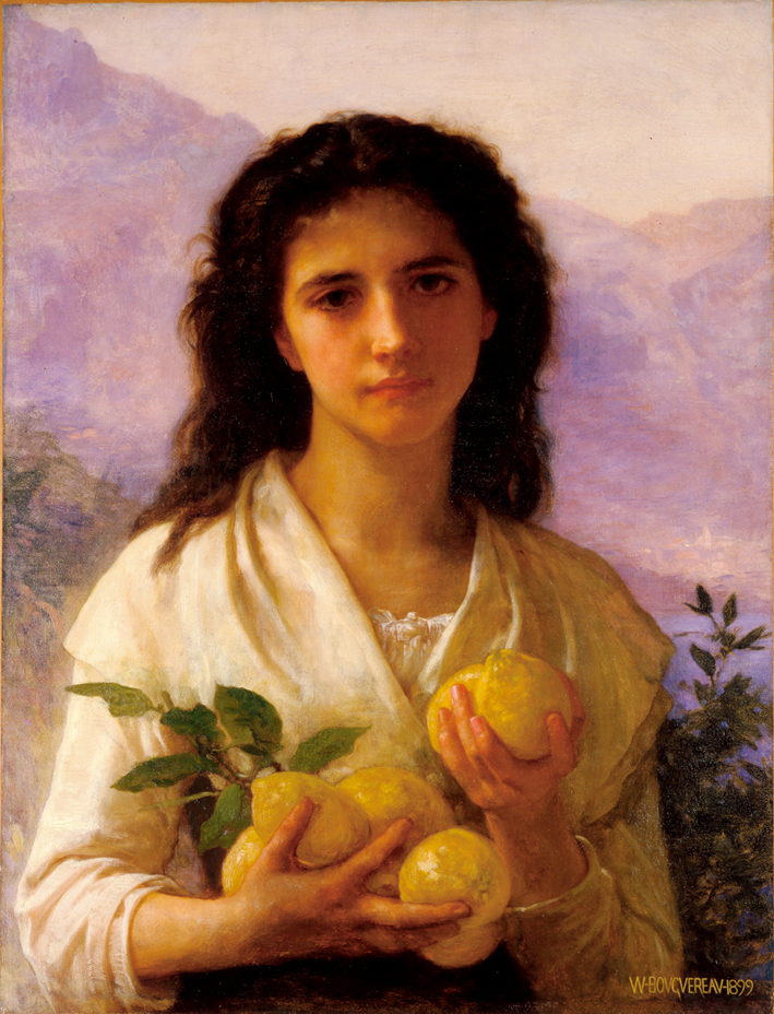 阿道夫·布格罗 Adolphe Bouguereau —— 手捧柠檬的女孩